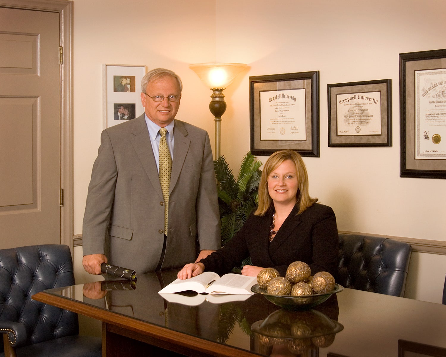 Photo of attorneys Donald Dickerson and Lauren Dickerson